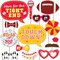 Big Dot of Happiness In My Football Era - Red and Gold Sports Party Photo Booth Props Kit - 20 Count